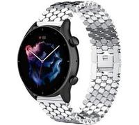 Strap-it Bracelet acier poisson - compatible pour Amazfit GTR 3 (Pro) (argent) G