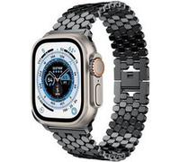 Strap-it Bracelet acier poisson - compatible pour Apple Watch Ultra (noir) - Apple Watch Ultra - 49mm G