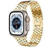 Strap-it Bracelet acier poisson - compatible pour Apple Watch Ultra (or) - Apple Watch Ultra - 49mm G