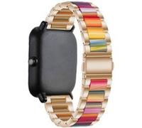 Strap-it Bracelet acier résine - compatible pour Xiaomi - compatible pour Amazfit GTS (or rose/coloré) G