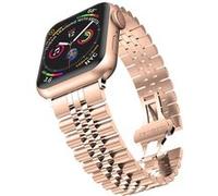 Strap-it Bracelet acier Strap-it - compatible pour Apple Watch Jubilé (or rose) - 38 - 40 - 41mm G