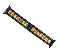 Strap-it Bracelet bois - compatible pour Apple Watch Ultra (noir/marron clair) - Apple Watch Ultra - 49mm G