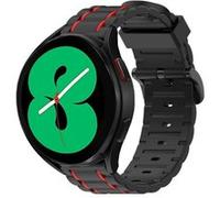 Strap-it Bracelet boucle sport - compatible pour Samsung Galaxy Watch 4 44mm (noir/rouge) G