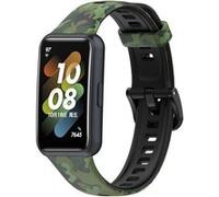 Strap-it Bracelet camouflage - compatible pour Huawei Band 7 (vert) G