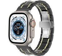 Strap-it Bracelet céramique acier - compatible pour Apple Watch Ultra (noir/or) - Apple Watch Ultra - 49mm G