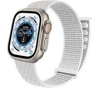 Strap-it Bracelet - compatible pour Apple Watch Ultra nylon (blanc) - Apple Watch Ultra - 49mm G