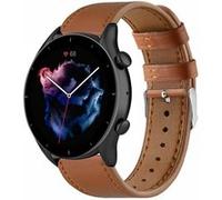 Strap-it Bracelet cuir - compatible pour Amazfit GTR 3 (Pro) (serré marron) G