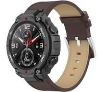 Strap-It Bracelet cuir - compatible pour Amazfit T-Rex (Pro) (marron) G
