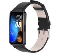 Strap-it Bracelet cuir - compatible pour Huawei Band 8 (noir) G