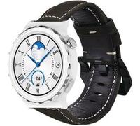Strap-it Bracelet cuir - compatible pour Huawei Watch GT 3 Pro 43mm (noir) G