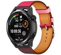 Strap-it Bracelet cuir - compatible pour Huawei Watch GT (rose/rouge marron) G