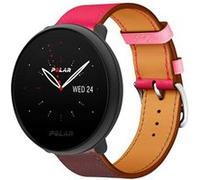 Strap-it Bracelet cuir - compatible pour Polar Ignite 3 (rose vif/marron foncé) G