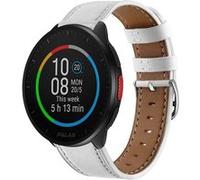 Strap-it Bracelet cuir - compatible pour Polar Pacer (blanc) G