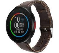 Strap-it Bracelet cuir - compatible pour Polar Pacer (marron foncé) G