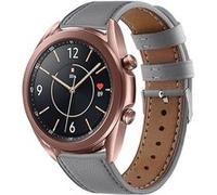 Strap-it Bracelet cuir - compatible pour Samsung Galaxy Watch 3 41mm (gris) G