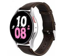 Strap-it Bracelet cuir - compatible pour Samsung Galaxy Watch 5 - 44mm (marron foncé) G