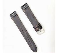 Strap-it Bracelet cuir - compatible pour Samsung Galaxy WatchFenix 5 / 6 (marron foncé) G