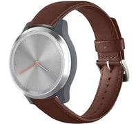 Strap-it Bracelet cuir - compatible pour Samsung Galaxy WatchVivomove 3s - 39mm - marron rouge G