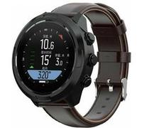 Strap-it Bracelet cuir - compatible pour Suunto 9 (Baro) (marron café) G