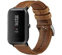 Strap-it Bracelet cuir - compatible pour Xiaomi - compatible pour Amazfit Bip (marron) G