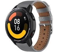 Strap-it Bracelet cuir - compatible pour Xiaomi Watch S1 (gris) G