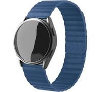 Strap-it Bracelet cuir loop - compatible pour Samsung Galaxy Watch 5 - 44mm (bleu foncé) G