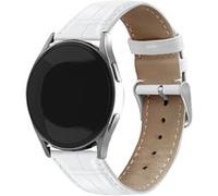 Strap-it Bracelet cuir motif crocodile - compatible pour Polar Ignite (blanc)