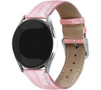 Strap-it Bracelet cuir motif crocodile - compatible pour Xiaomi - compatible pour Amazfit GTR 42mm (rose) - 42mm G
