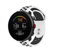 Strap-it Bracelet de sport en silicone compatible avec - Polar Vantage M - blanc/noir - pour Grit X - Grit X Pro - Vantage V3 - Vantage M2