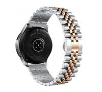 Strap-it Bracelet en Acier Inoxydable pour Huawei Watch GT 3 Pro 43mm - Argent/or Rose