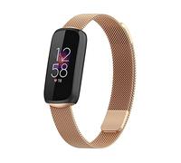 Strap-it Bracelet en Milanais Acier pour Fitbit Luxe - Bracelet de montre en métal compatible avec Fitbit Luxe - Or Rose
