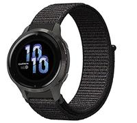 Strap-it Bracelet en nylon compatible avec -Garmin Venu 2s - noir - pour Vivomove 3s - Vivoactive 4s - Venu 3s - Forerunner 255s - Forerunner 265s