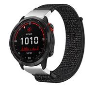 Strap-it - Bracelet en Nylon pour Garmin Fenix 7x, 7x Solar, 6x, 6x Pro, 5x, 5x Plus - Noir