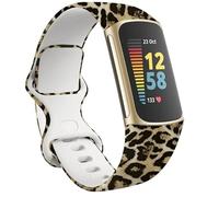 Strap-it Bracelet en pour Fitbit Charge 5 - Léopard