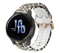 Strap-it Bracelet en silicone compatible avec - Garmin Vivomove 3s - Lucky Leopard - pour Vivoactive 4s - Venu 2s - Venu 3s - Forerunner 255s - Forerunner 265s