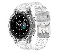Strap-it Bracelet en Silicone pour Samsung Galaxy Watch 6, 5, 4, 40mm 44mm / Galaxy Watch 5 Pro/Galaxy Watch 6 Classic/Galaxy Watch 4 Classic - Transparent