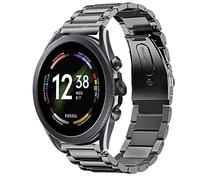 Strap-it Bracelet en titane compatible avec - Fossil Gen 6 44 mm - gris - pour Gen 5e 44 mm - Gen 5 - Gen 4 Q Explorist HR - Gen 3 Q Explorist HR