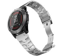 Strap-it Bracelet en Titane pour Garmin Fenix 7x, Fenix 7x Solar, Fenix 6x, Fenix 6x Pro, Fenix 5x, Fenix 5x Plus - Argent
