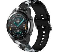 Strap-it Bracelet Grey Flowers - compatible pour Huawei Watch GT 2 42mm G