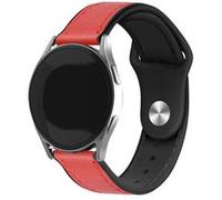Strap-it Bracelet hybride cuir - compatible pour Samsung Galaxy Watch 42mm (rouge) G