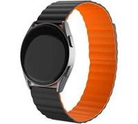 Strap-it Bracelet magnétique silicone - compatible pour Polar Ignite 3 (noir/orange) G