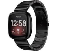 Strap-it Bracelet métal - compatible pour Fitbit Versa 3 (noir) G
