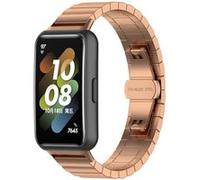Strap-it Bracelet métal - compatible pour Huawei Band 7 (or rose) G