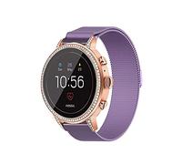 Strap-it Bracelet milanais compatible avec - Fossil Gen 6 42 mm - violet - pour Fossil Gen 5e 42 mm - Fossil Charter HR - Fossil Q Venture Gen 3 - Fossil Q Venture Gen 4