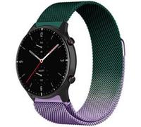 Strap-it Bracelet milanais - compatible pour Amazfit GTR 2 (violet/vert) G
