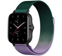 Strap-it Bracelet milanais - compatible pour Amazfit GTS 2 (violet/vert) G