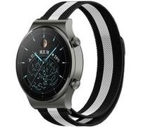 Strap-it Bracelet milanais - compatible pour Huawei Watch GT 2 Pro (noir/blanc) G