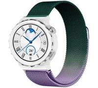 Strap-it Bracelet Milanais - compatible pour Huawei Watch GT 3 Pro 43mm (violet/vert) G