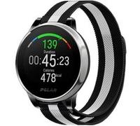 Strap-it Bracelet Milanais - compatible pour Polar Grit X (noir/blanc) G