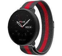 Strap-it Bracelet Milanais - compatible pour Polar Ignite 3 (noir/rouge) G